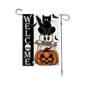 Halloween Garden Flag Boo Garden Halloween Decorations  Halloween Porch Sign